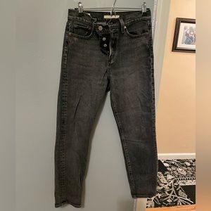 Gray/black Urban Outfitters (Levi's) straight leg jeans